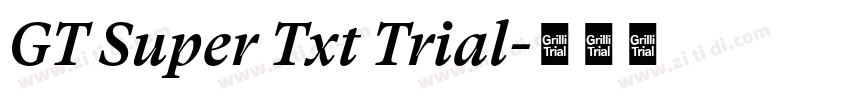 GT Super Txt Trial字体转换